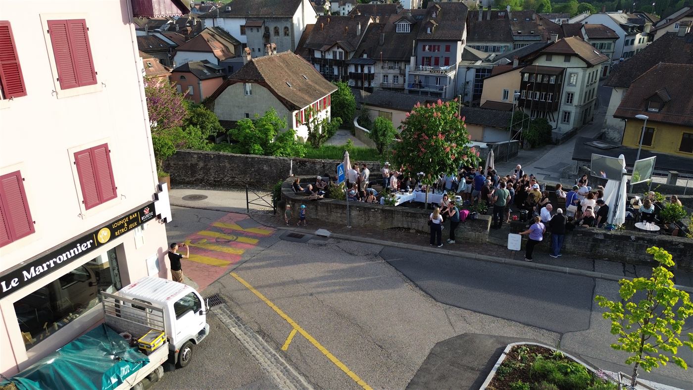 Terrasse panoramique un soir d'événement